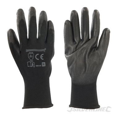 gants de protection noir PU